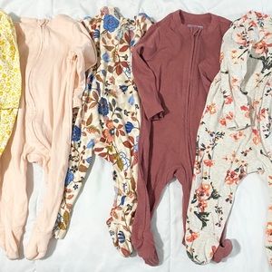 Old Navy baby girl 6-9m sleepers footie pajamas bundle